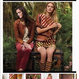 Tanvi Kedia Anthropologie “Ozma” Mixed Media Patchwork Beaded Tunic Dress